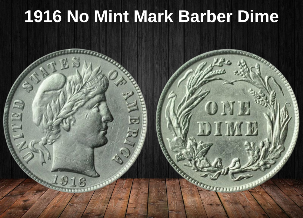 1916 No Mint Mark Barber Dime
