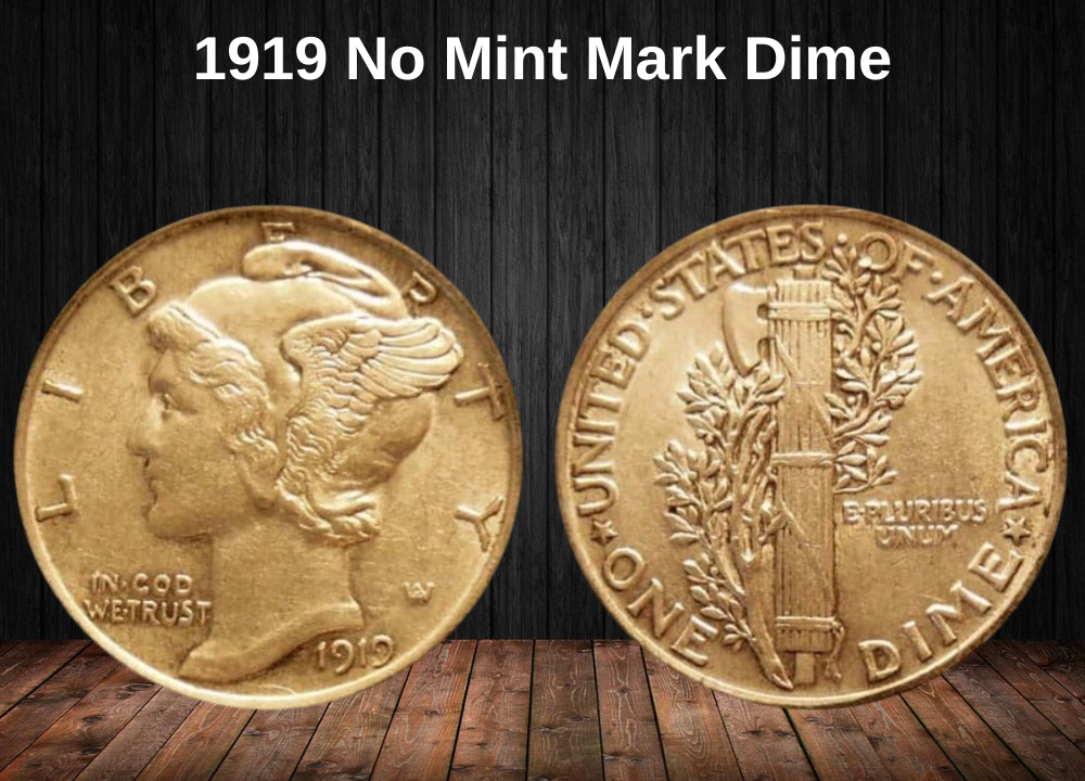 1919 No Mint Mark Dime