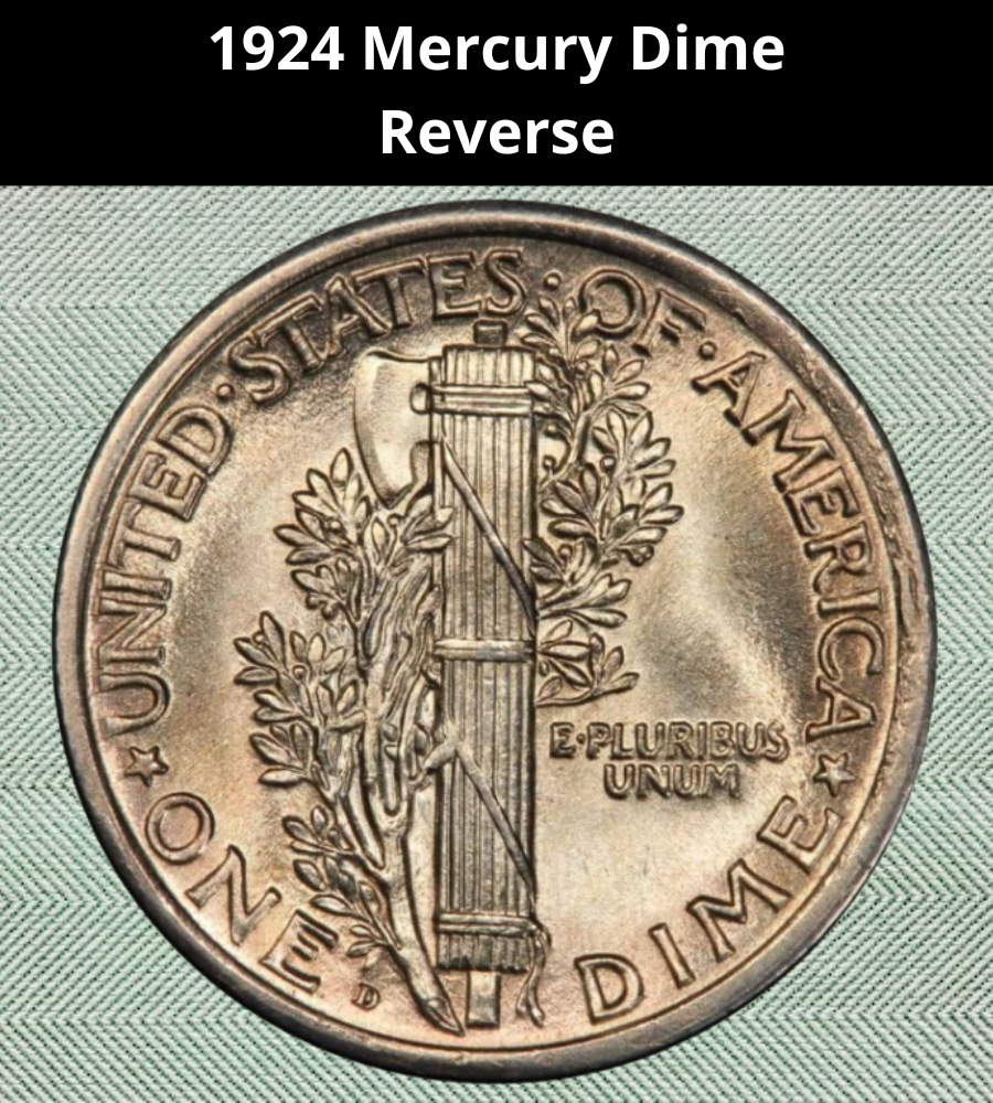 Reverse of the 1924 Mercury Dime