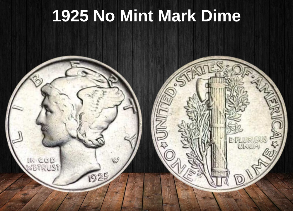 1925 No Mint Mark Dime