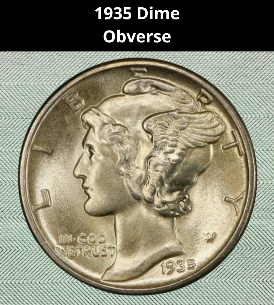 Obverse of the 1935 Dime