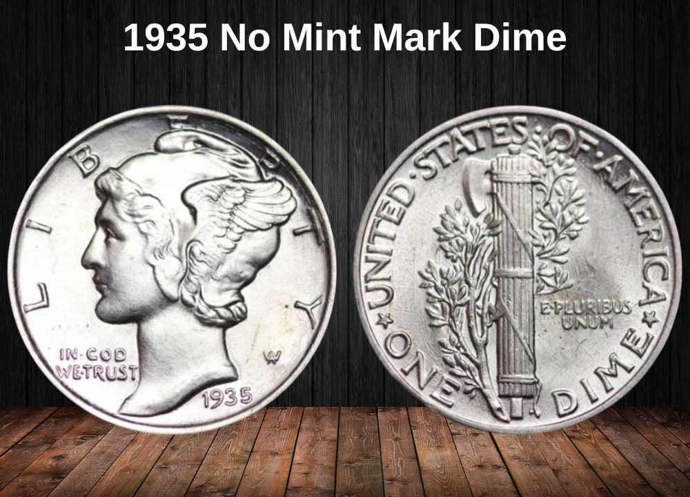 1935 No Mint Mark Dime