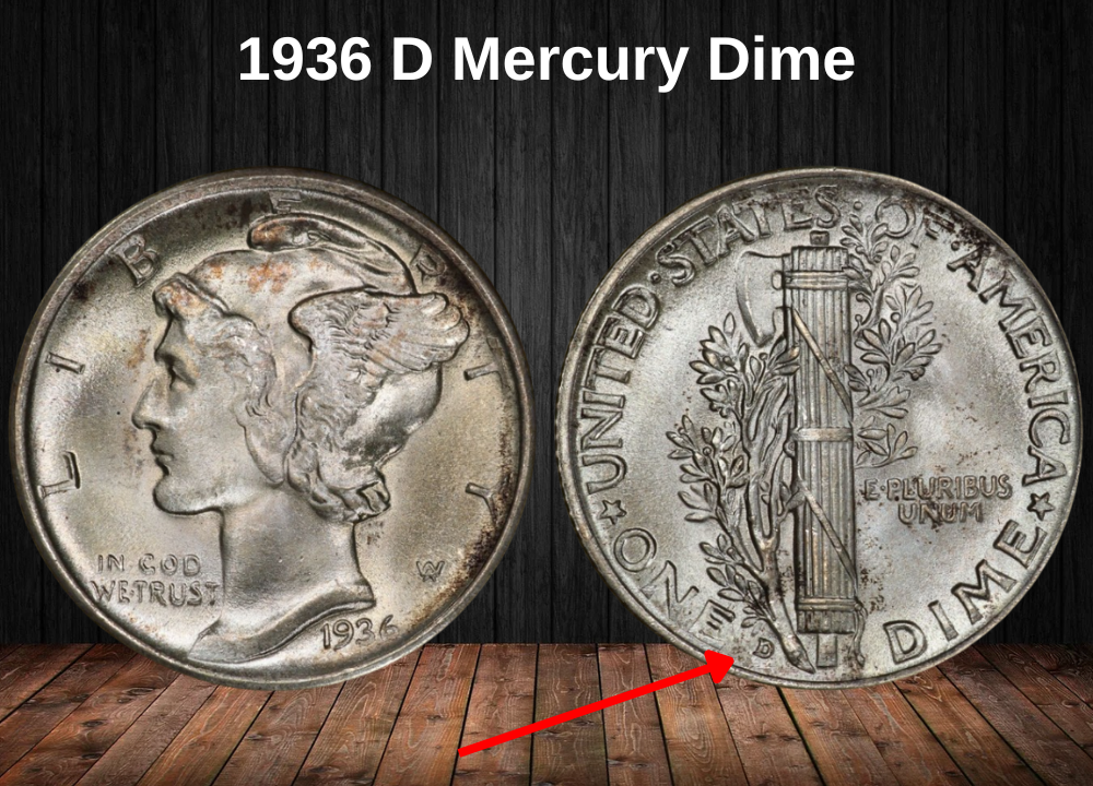 1936 D Mercury Dime