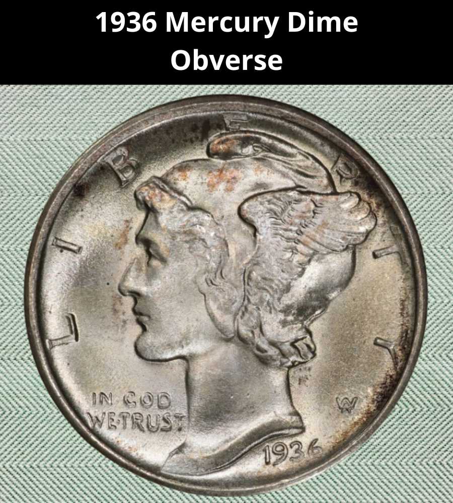 Obverse of the 1936 Dime