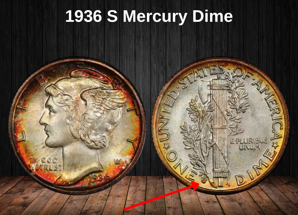 1936 S Mercury Dime
