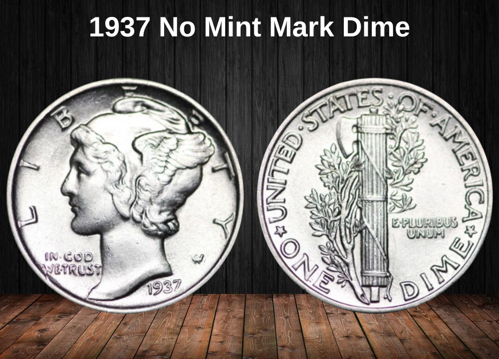 1937 No Mint Mark Dime