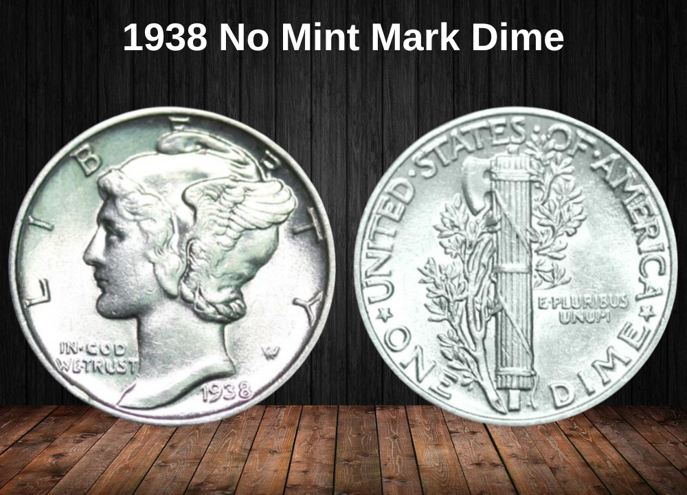 1938 No Mint Mark Dime