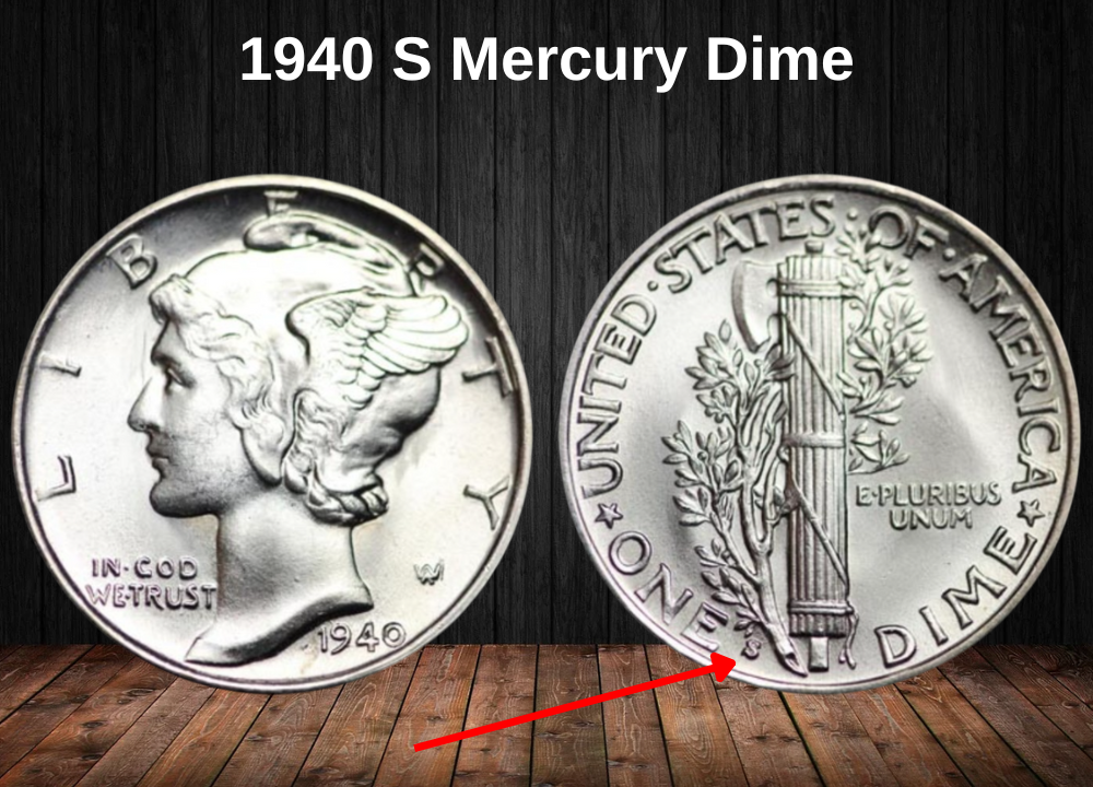 1940 S Mercury Dime