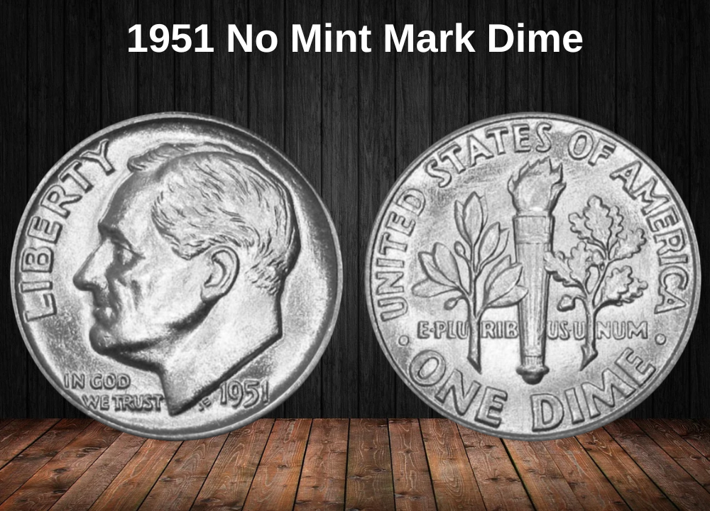 1951 No Mint Mark Dime