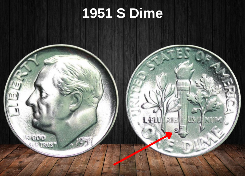 1951 S Dime Value