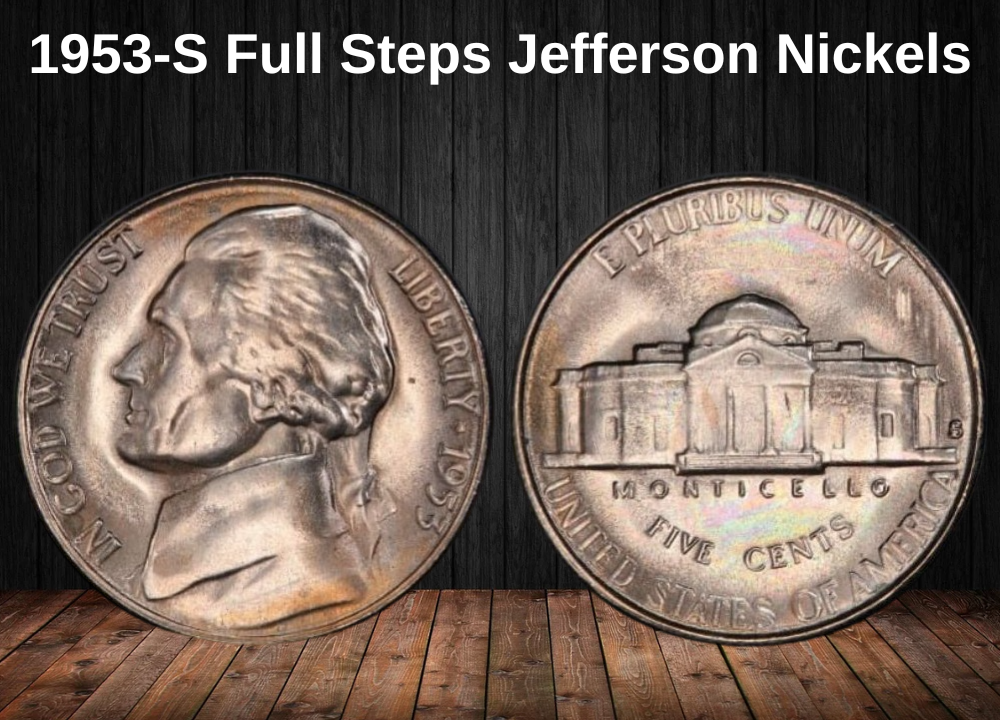 1953-S Full Steps Jefferson Nickels