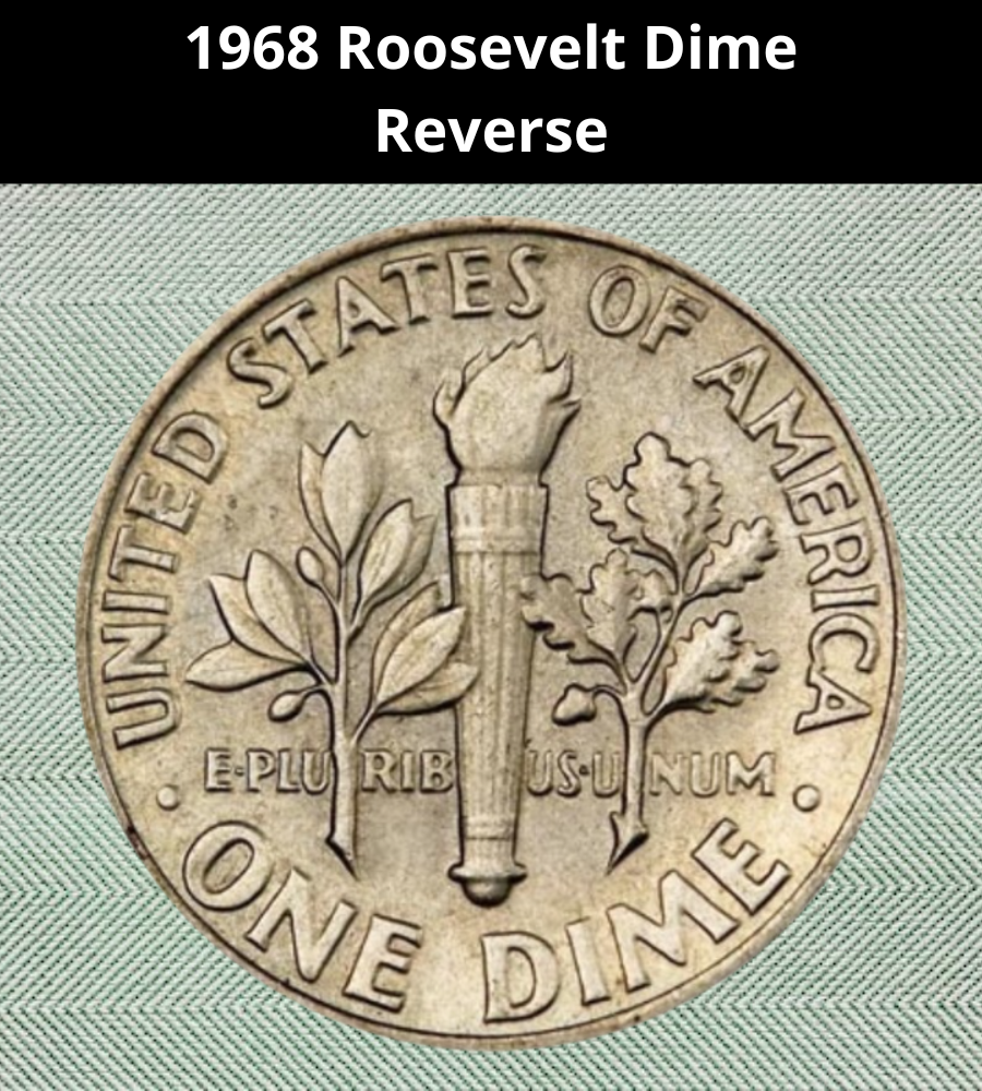 1968 Roosevelt Dime
Obverse