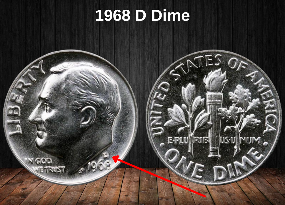 1968 D Dime