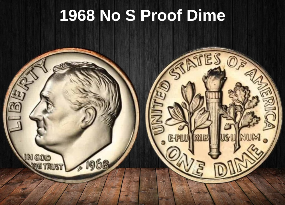 1968 No S Proof Dime