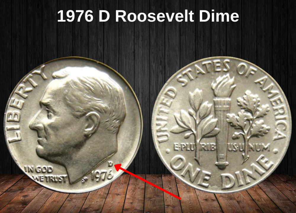 1976 D Roosevelt dime
