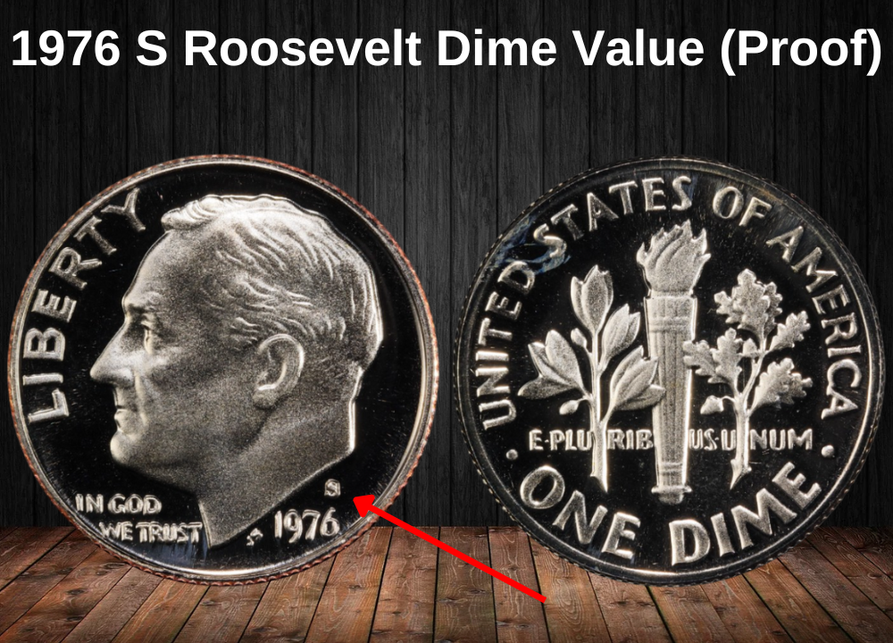 1976 S Roosevelt dime Value (proof)