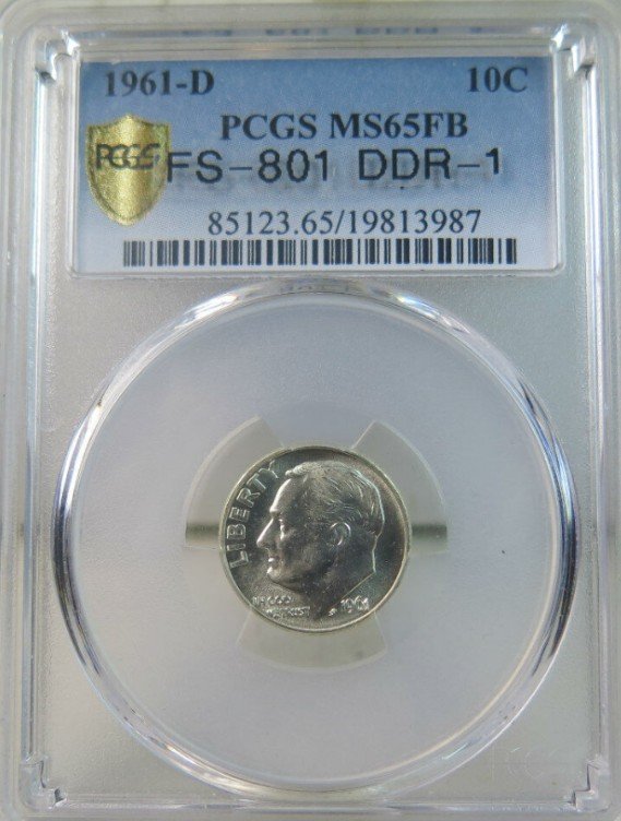 1961-D Dime DDR (FS-801)