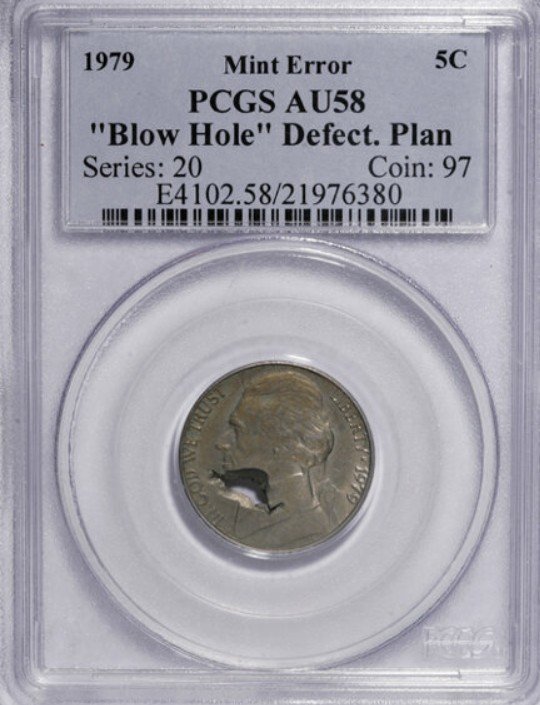 1979 (P) Nickel Defective Planchet Error