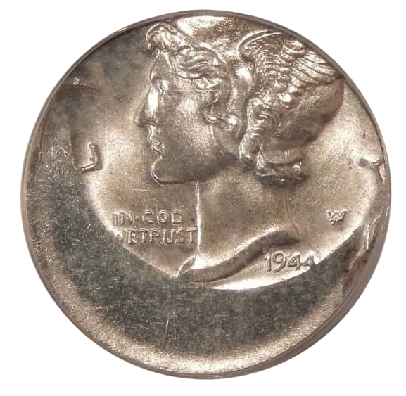 1944 Dime Off-Centre Error