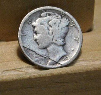 1925 Dime Lamination Error
