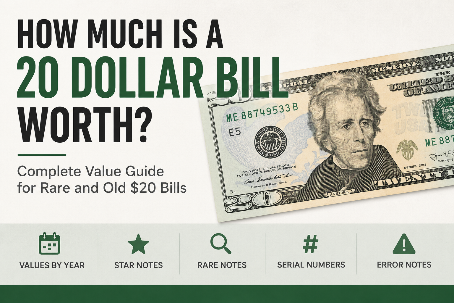 How Much Is a 20 Dollar Bill Worth? Complete Value Guide (2026)