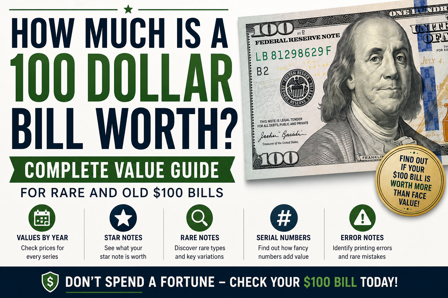 How Much Is a 100 Dollar Bill Worth? Complete Value Guide